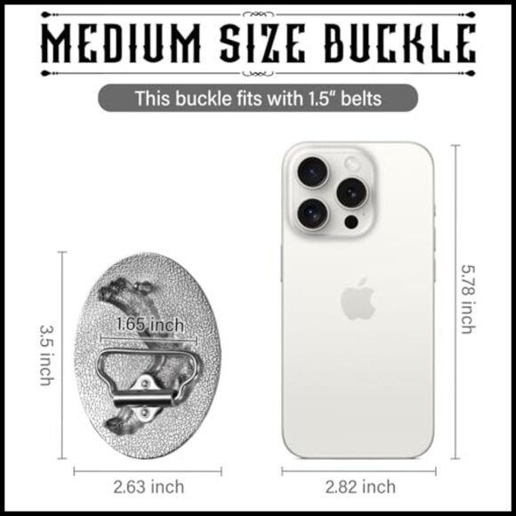Western Cowboy Belt Buckle American Flag and Eagle main image 4